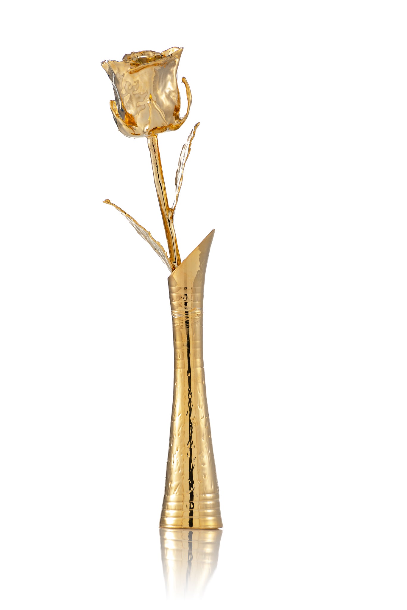 LADY® Gold set Rosa con vaso - Regalo elegante, unico ed eterno - Rosa placcata oro 24K