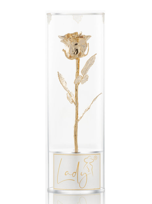 LADY® Queen Golden Rose – Elegant, Unique, and Everlasting Gift - 24K gold plated rose