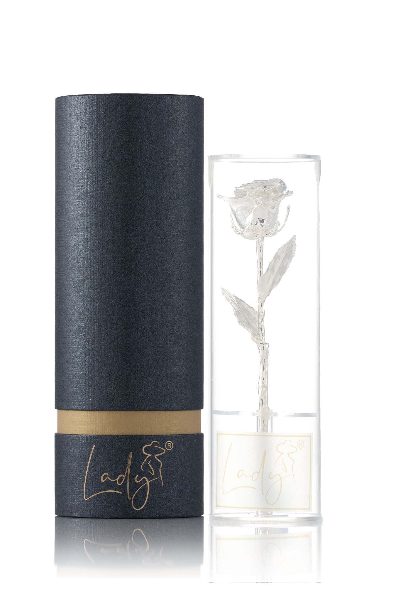 LADY® Princess Silver Rose – Elegant, Unique, and Everlasting Gift - 925 silver plated rose
