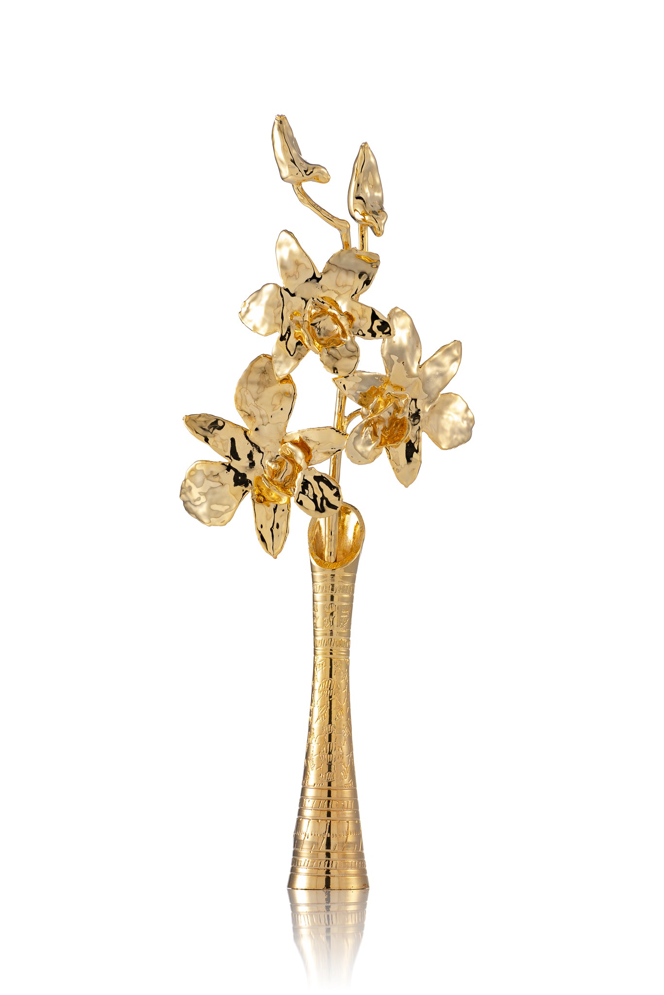 LADY® Golden Orchid – Cadeau élégant, unique et éternel – Orchidée plaquée or 24 carats