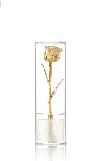 LADY® Princess Golden Rose – Cadeau élégant, unique et éternel – Rose plaquée or 24 carats